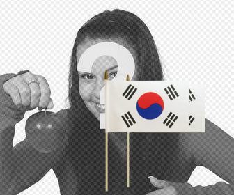 flag of south korea that u can add on ur photos with this effect online