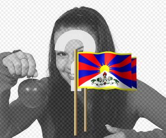 tibetan flag on the pole that u can paste in ur photos as sticker