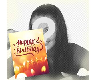 greeting card of birthday to put ur photo at background