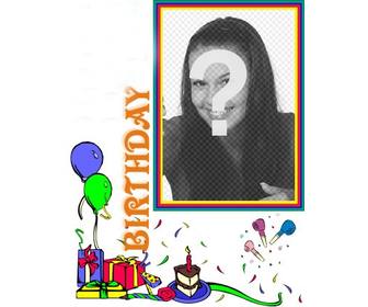 birthday card holiday decorations customizable with ur photo