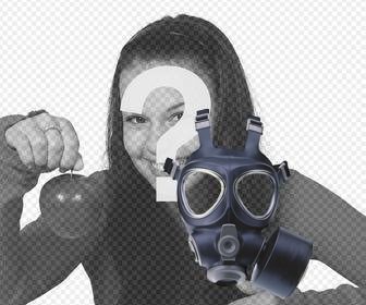 online sticker of gas mask to insert into your photos
