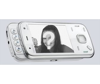 put ur photo inside mobile phone funny photomontage for photos