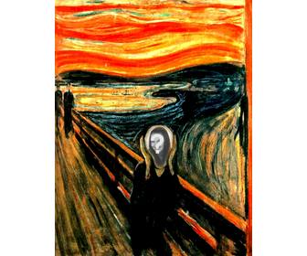 photomontage of the famous painting by munch scream