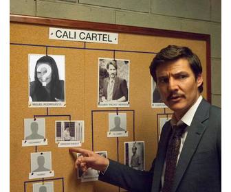 Photomontage of the Cartel de Cali with Javier Peña of the DEA