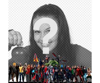 Photomontage with the characters of Avengers Infinity War
