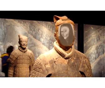 Terracotta warriors photomontage to put your photo.