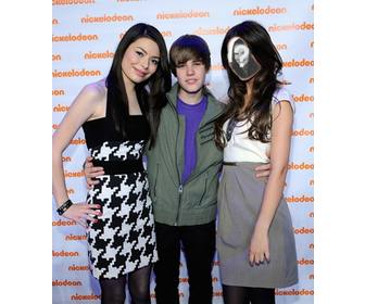 photomontage of justin bieber at nickelodeon