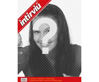 customizable cover page template with ur photo of the magazine intirviu ideal for jokes add if u want holder photo effect and send it to ur friends