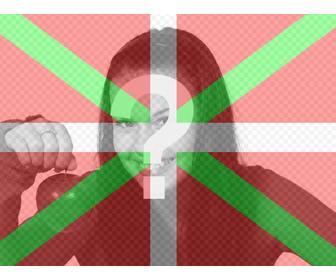 mounting photos to put the flag of the basque country with ur photo background