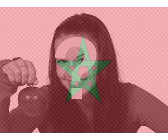 photo mounting to put the flag of morocco with ur photo