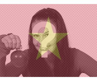 photo effect to put the flag of vietnam with ur photo