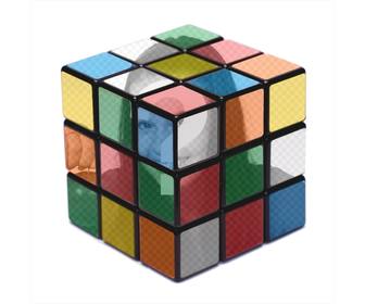 photomontage to put photo on rubik cube full color