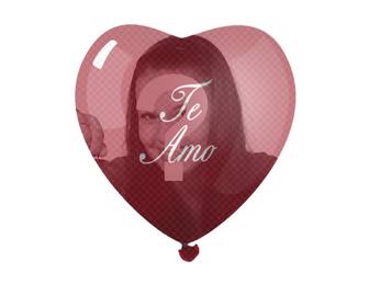 ur picture with the transparency of heart shaped balloon with red quoti love uquot ideal for valentinequots day
