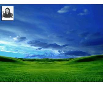 twitter background template with ur photo sky and green