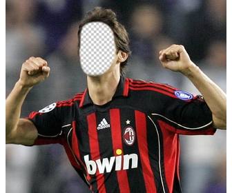 photomontage of kaka with the milan shirt to put ur face