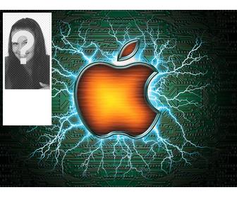 twitter background for apple fans customizable with your photo