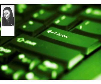 background for twitter of illuminated keyboard where you can put your photo at backgroun and get your custom wallpaper