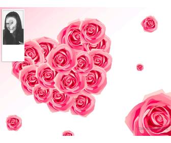 background for twitter where u can put ur photo on the side along with background of roses in heart shape