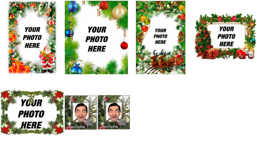 Christmas wreaths to decorate photos