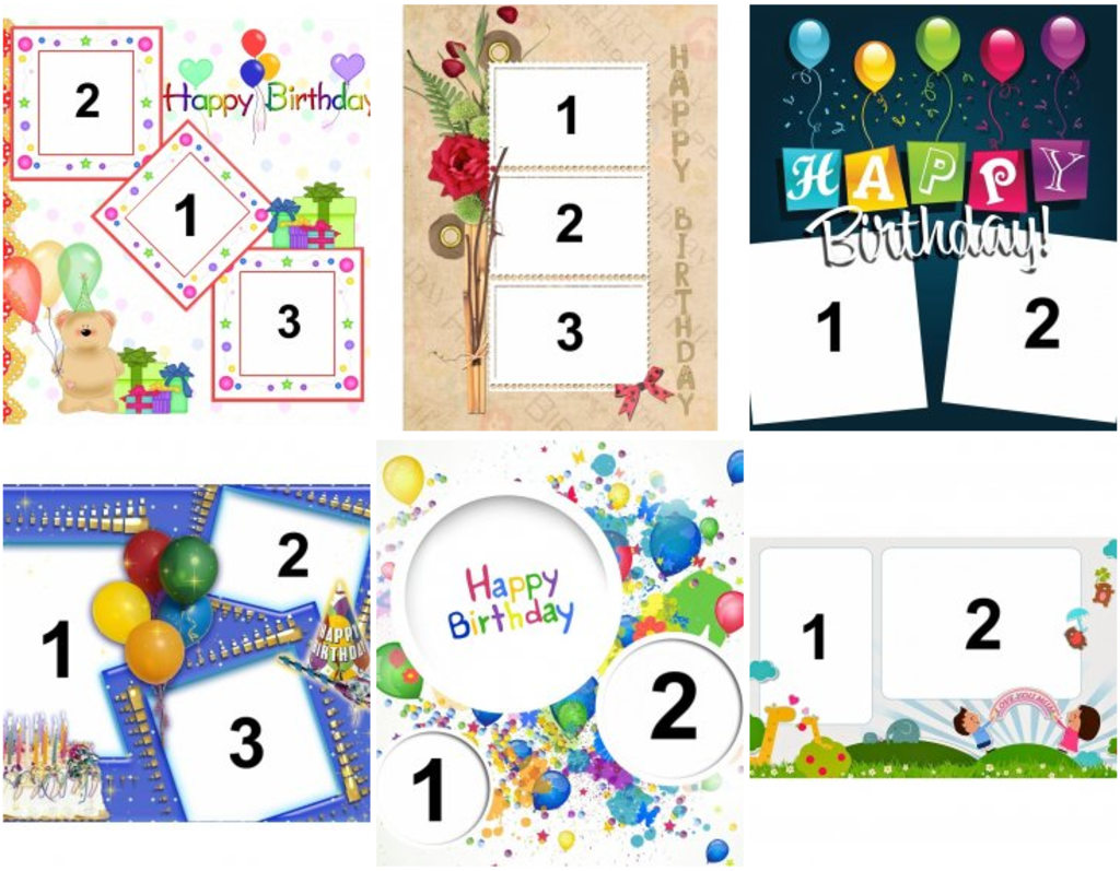 Collage Birthday to put your photos