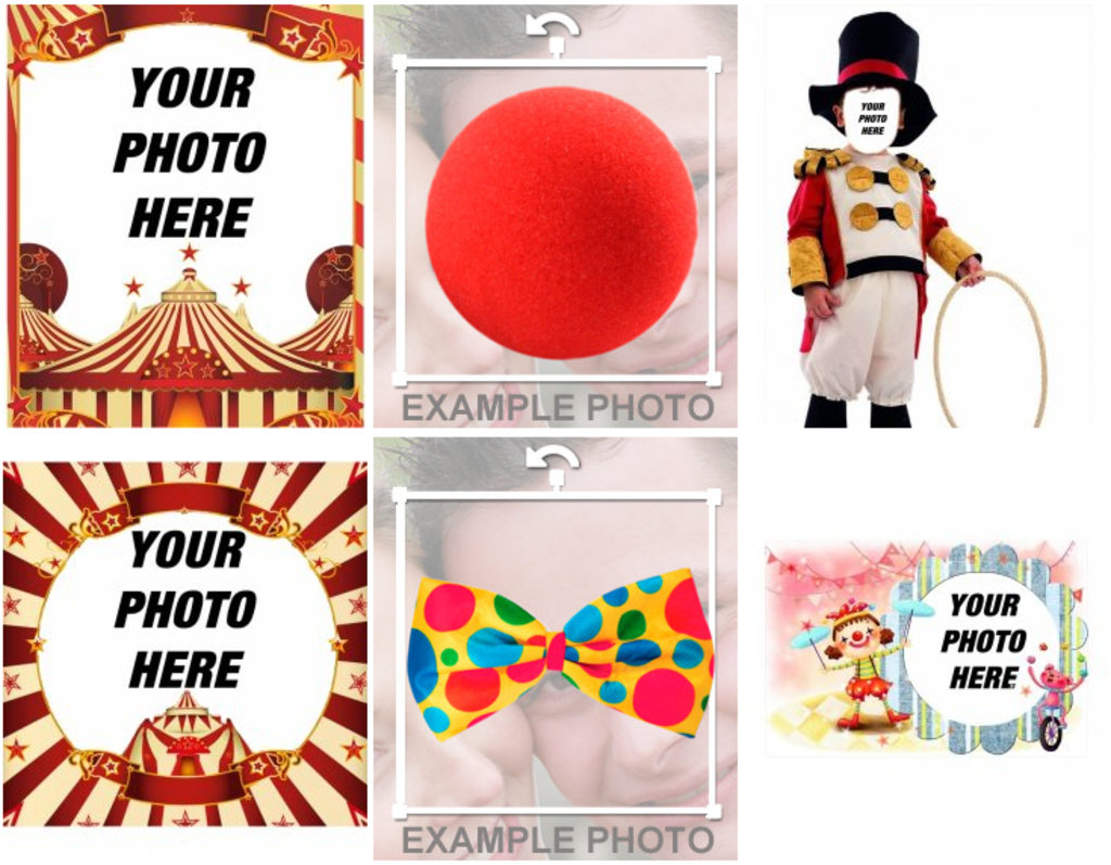 Different effects for your photos with images of the circus.