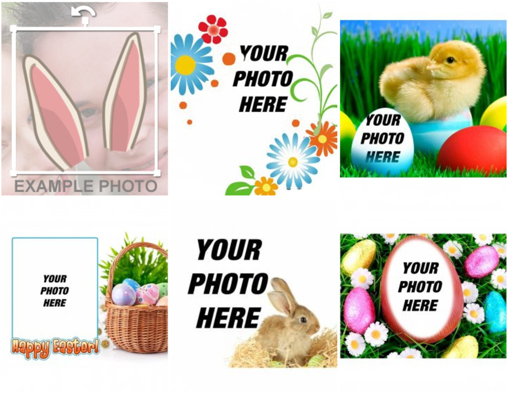 Photomontages to congratulate Easter