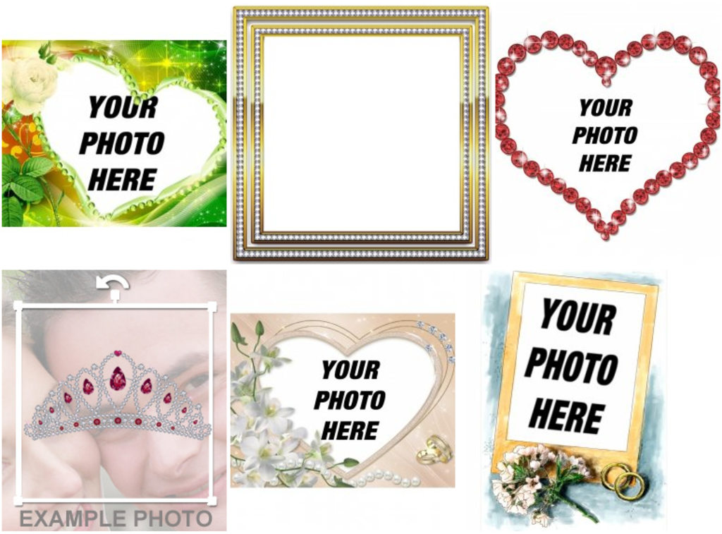 Editable photo effects with jewelry and accessories to upload your photo