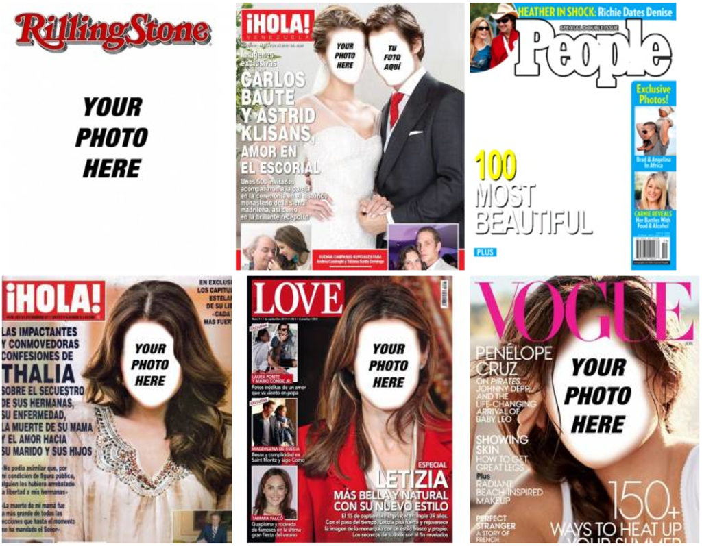 Magazine covers to add photos
