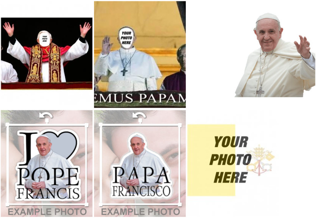 Photo effects of Pope Francisco and the Vatican City