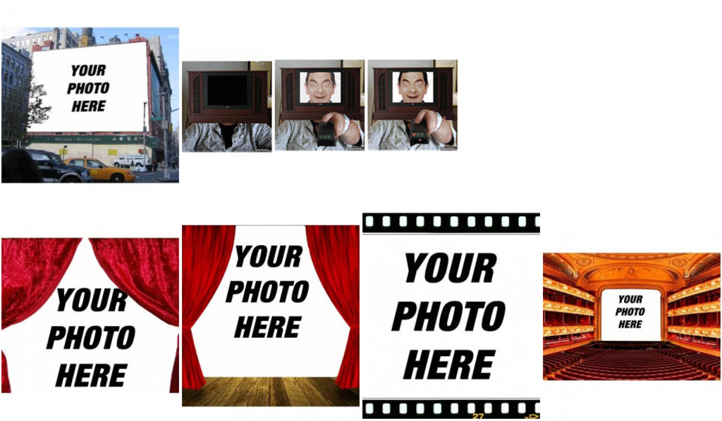 Photo effects theaters, treatro or red curtains to decorate your images.