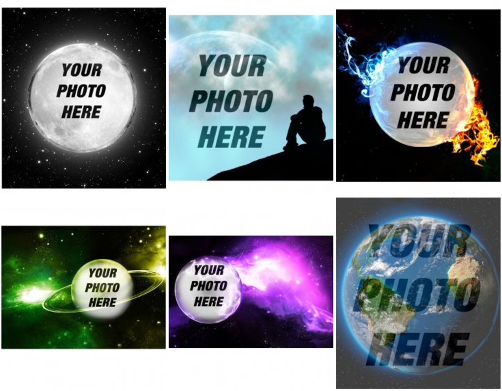 Photomontage to put your photos in planet designs