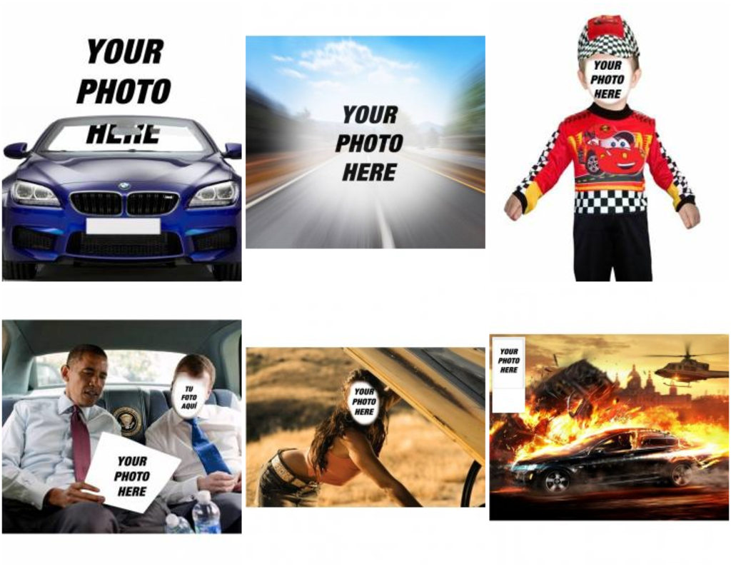 Photomontages of cars free and online