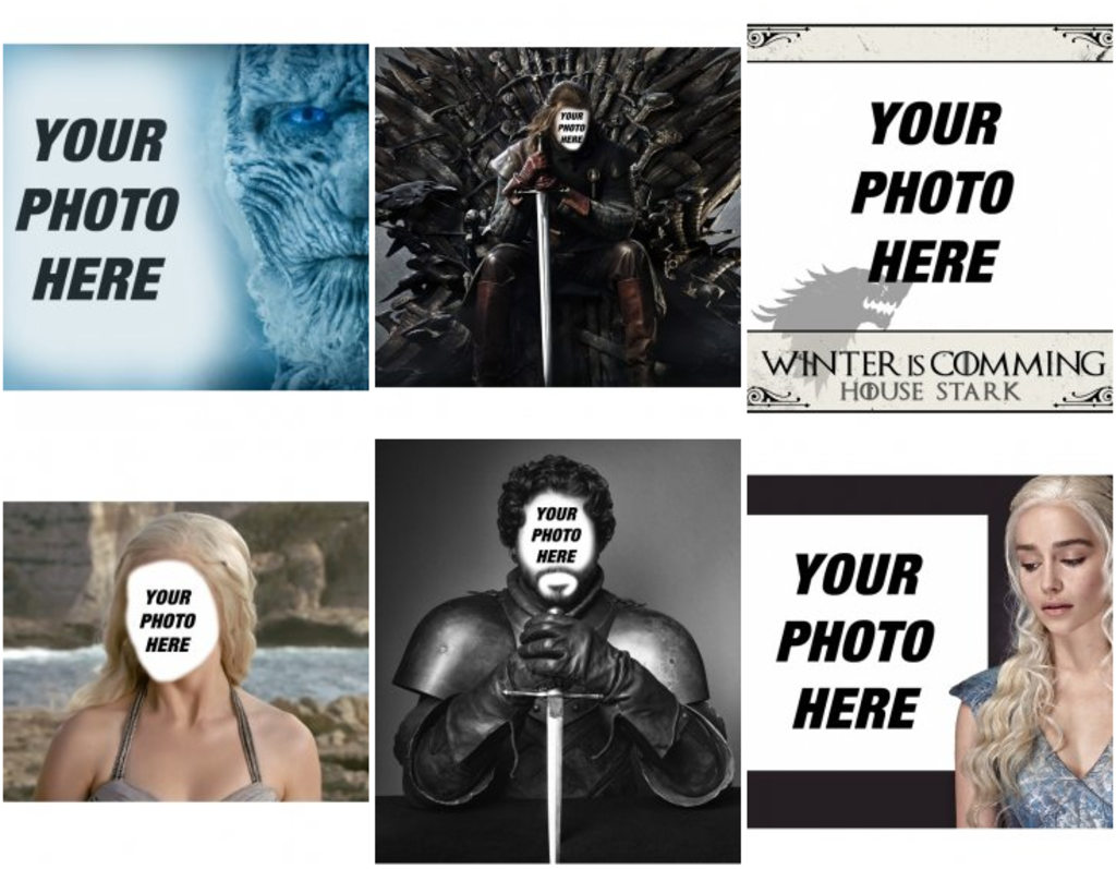 Photomontages with characters from the series Game of Thrones