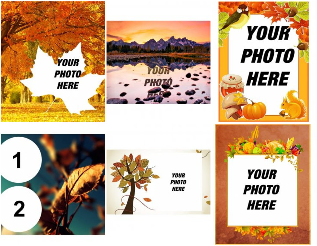 Photomontages and photo frames of November