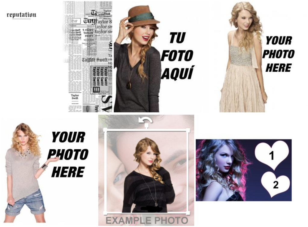 photomontages and stickers with Taylor Swift