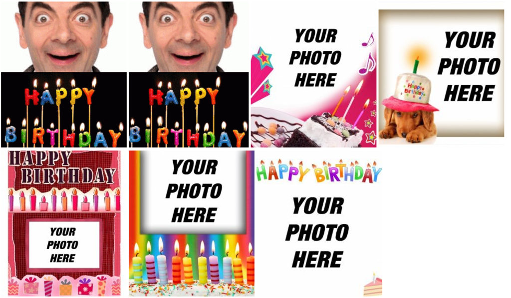 Picture frames with candles