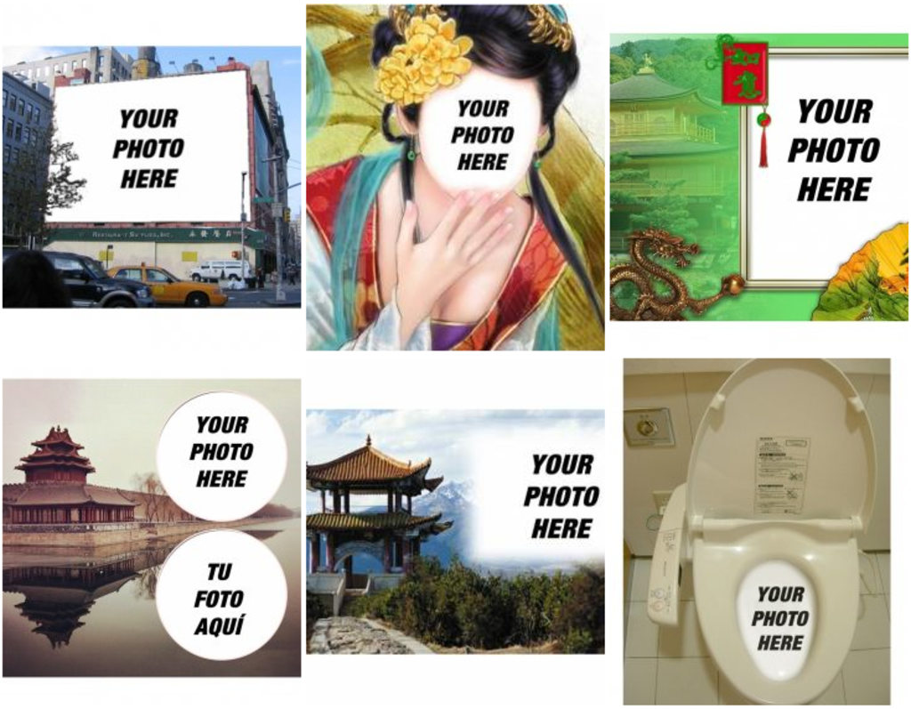Postcards and photo effects of China