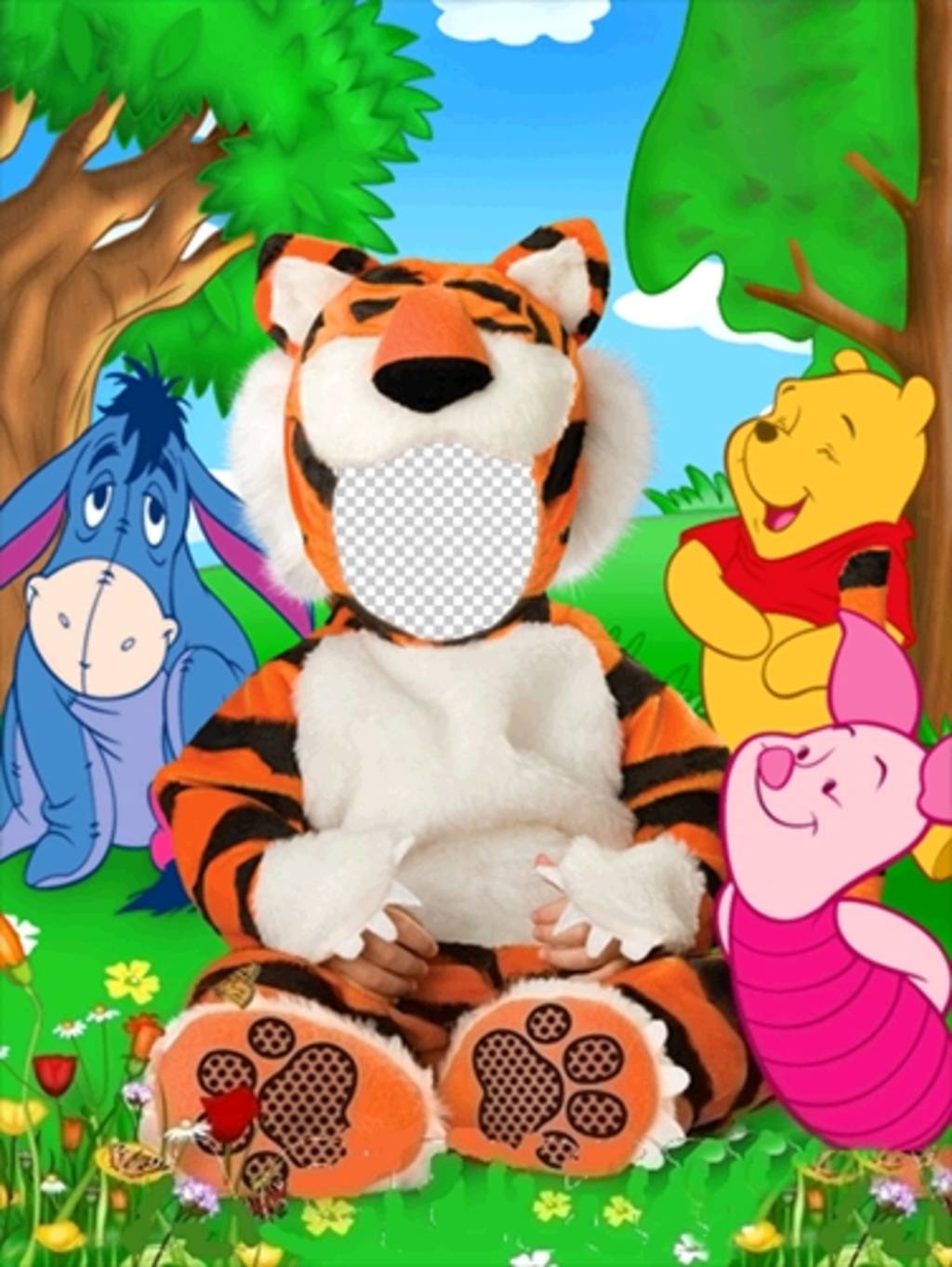 Virtual tiger costume for children that you can edit with your photo ..