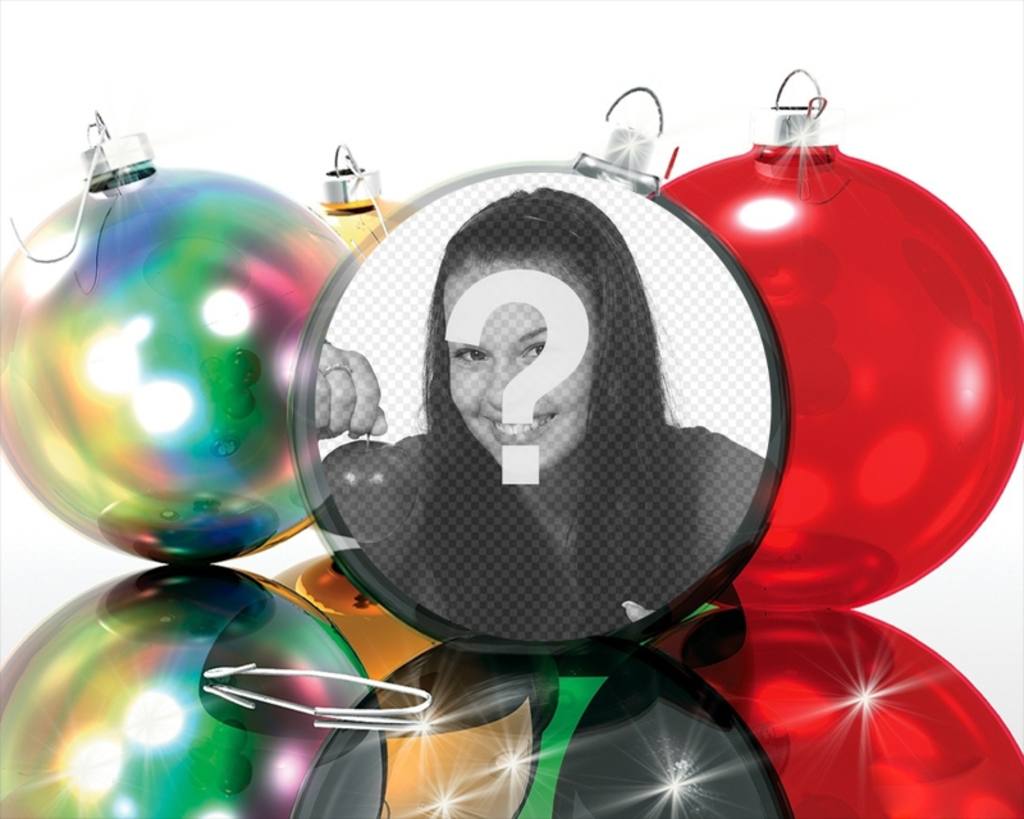 Christmas Photo effect to put your picture on a Christmas ball, very..