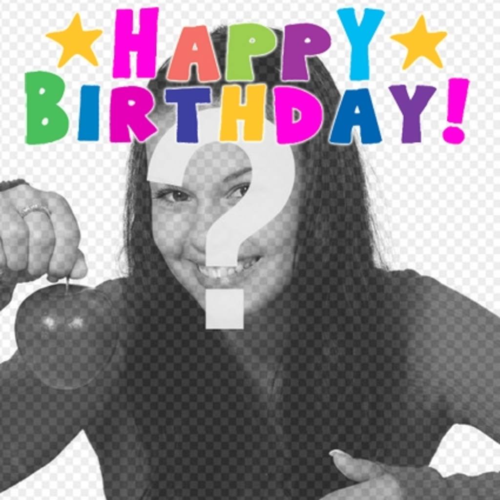 Animated happy birthday card to put your photo in the..