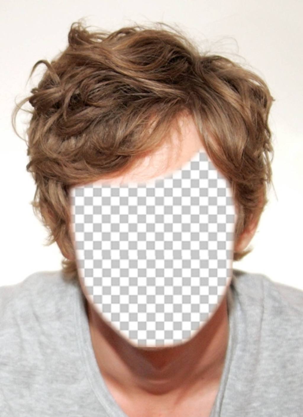 Free photomontage for men and to change the hair to blond  ..