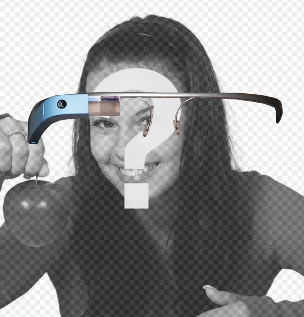 Photomontage like you have put a Google Glass..