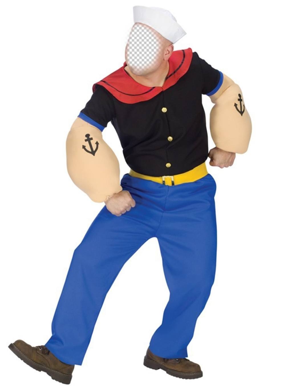 Photomontage of Popeye costume to add your face online ..