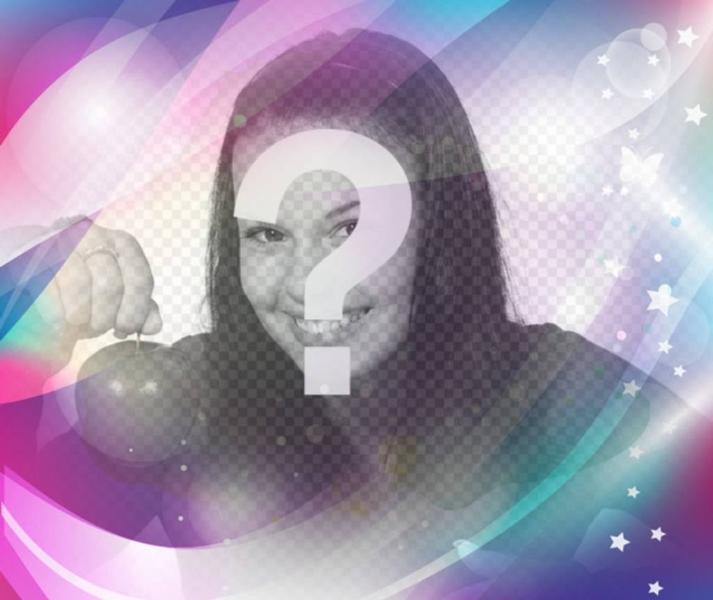 Add a blue dreamy and purple filter with sparkles and stars to your photos and edit them..