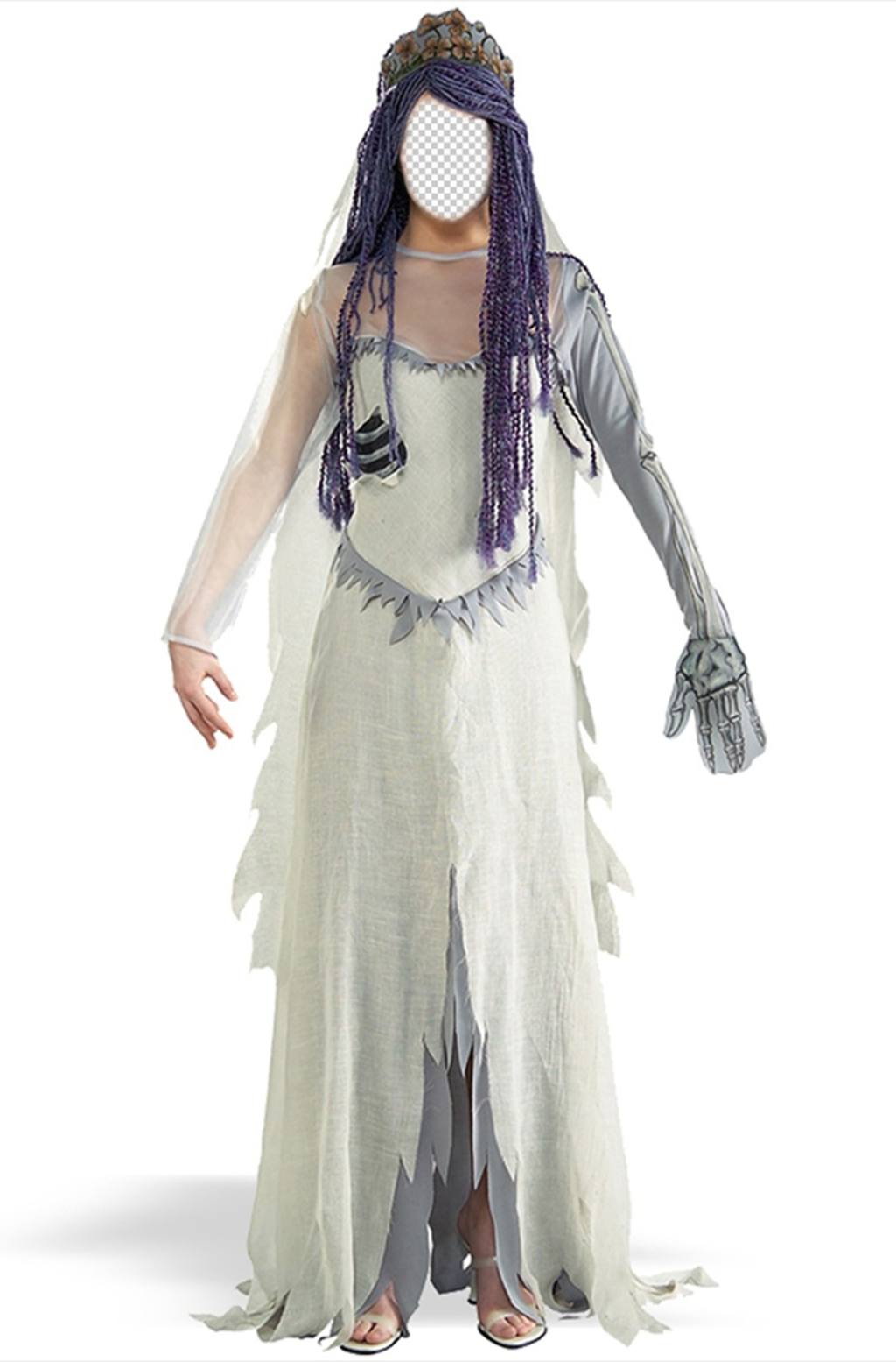 Photomontage of a costume of Corpse Bride you can edit online ..