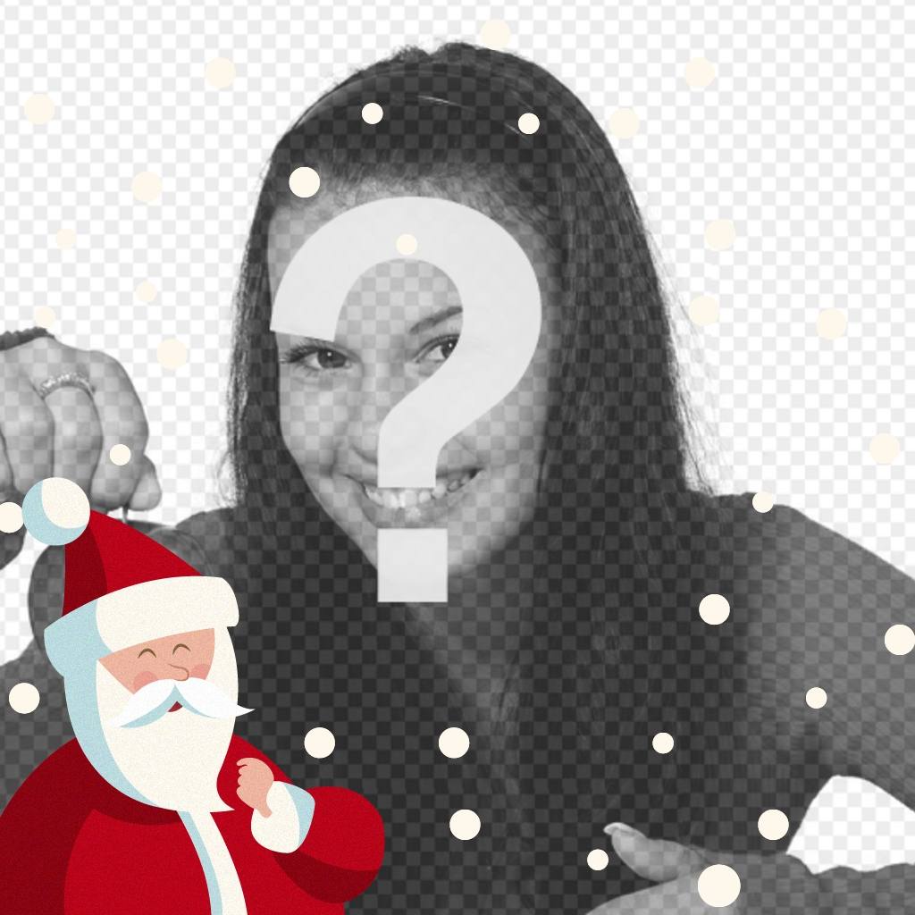 Illustration of Santa Claus with snowballs on your photo online ..