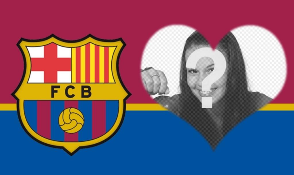 Photomontage to put your photo in heart shape along the shield of FC..
