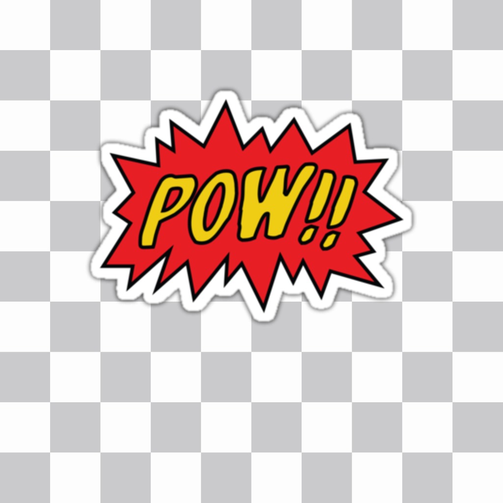 Put the sound effect of POW in Batman comics on your photo with this sticker. ..