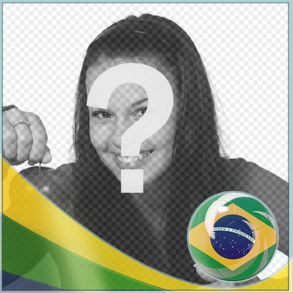 Montage with flag of Brasil to add your background photos. ..