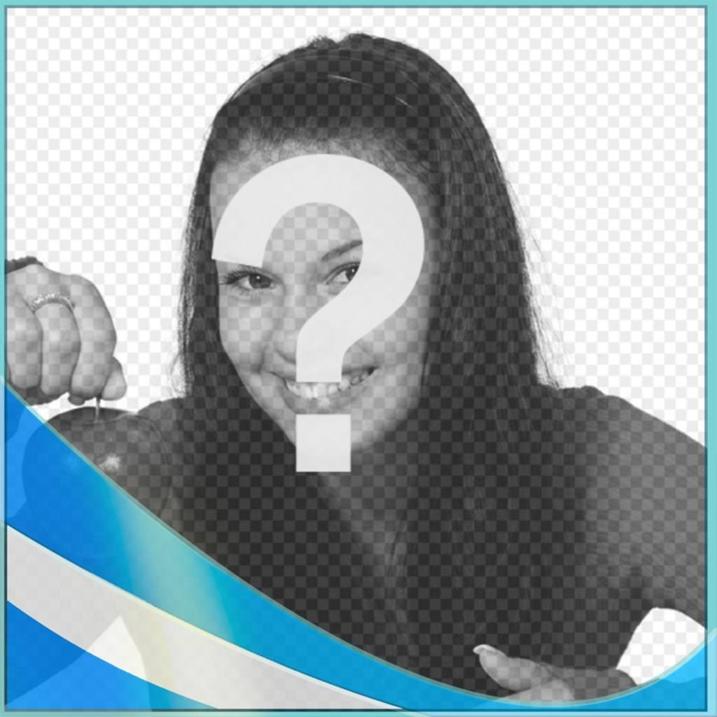 Frame of photos with the colors of the flag of Argentina to put in your photo.  ..